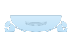 2027 ACURA INTEGRA TYPE S HOOD FENDERS MIRRORS 24 INCH STRAIGHT (WRAPPED EDGES)