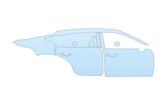 2027 ACURA INTEGRA TYPE S PASSENGER SIDE PPF kit 2027 ACURA INTEGRA TYPE S PASSENGER SIDE paint protection film kit