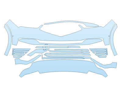 2025 ACURA ZDX TYPE S BUMPER W SENSORS paint protection film kit