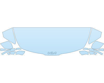 2026 KIA SPORTAGE SX HOOD FENDERS MIRRORS 24 INCH STRAIGHT (WRAPPED EDGES) paint protection film kit