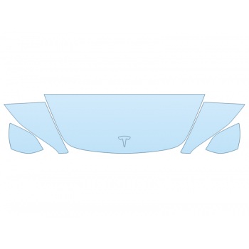 2024 TESLA MODEL 3 BASE HOOD FENDERS MIRRORS 18 INCH STRAIGHT (WRAPPED EDGES) paint protection film kit