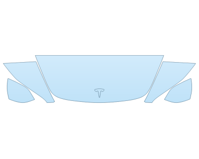 2025 TESLA MODEL 3 BASE HOOD FENDERS MIRRORS 18 INCH STRAIGHT (WRAPPED EDGES) paint protection film kit