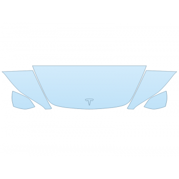 2024 TESLA MODEL 3 BASE HOOD FENDERS MIRRORS 24 INCH STRAIGHT (WRAPPED EDGES) paint protection film kit