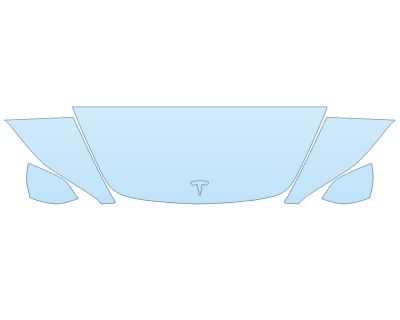 2025 TESLA MODEL 3 BASE HOOD FENDERS MIRRORS 24 INCH STRAIGHT (WRAPPED EDGES) paint protection film kit