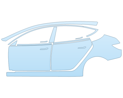 2025 TESLA MODEL 3 BASE DRIVER SIDE paint protection film kit