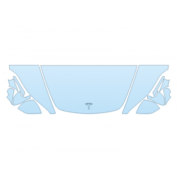 2025 TESLA MODEL 3 PERFORMANCE HOOD FENDERS MIRRORS 24 INCH STRAIGHT (WRAPPED EDGES) paint protection film kit