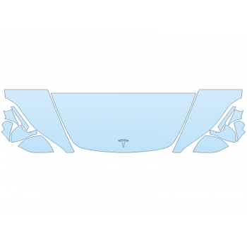 2024 TESLA MODEL 3 PERFORMANCE HOOD FENDERS MIRRORS 30 INCH STRAIGHT (WRAPPED EDGES) paint protection film kit