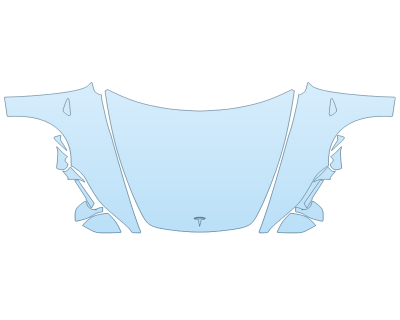 2025 TESLA MODEL 3 PERFORMANCE HOOD FENDERS MIRRORS FULL (WRAPPED EDGES) paint protection film kit