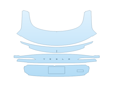 2025 TESLA MODEL 3 PERFORMANCE TRUNK W/ EMBLEMS paint protection film kit