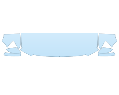 2025 volkswagen TAOS S HOOD FENDERS MIRRORS 24 INCH STRAIGHT (WRAPPED EDGES) paint protection film kit