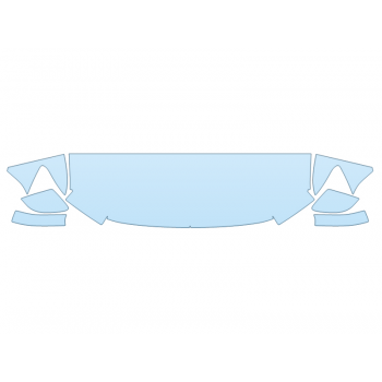 2026 volkswagen TAOS SE BLACK HOOD FENDERS MIRRORS 18 INCH STRAIGHT (WRAPPED EDGES) paint protection film kit