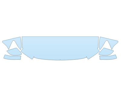 2025 volkswagen TAOS SE BLACK HOOD FENDERS MIRRORS 18 INCH STRAIGHT (WRAPPED EDGES) paint protection film kit
