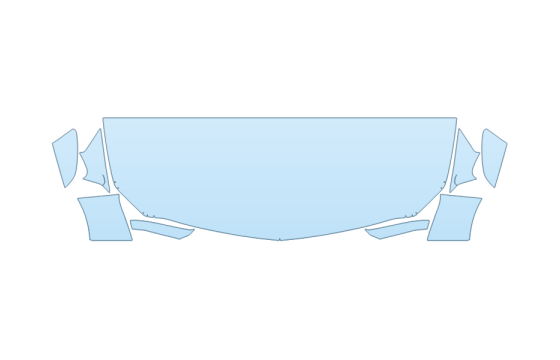 2027 CADILLAC CT5 LUXURY HOOD FENDERS MIRRORS 24 INCH STRAIGHT (WRAPPED EDGES) paint protection film kit