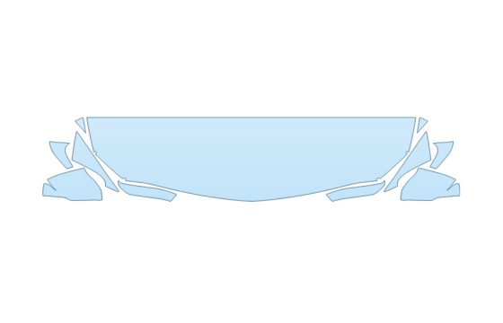 2027 CADILLAC CT5 SPORT HOOD FENDERS MIRRORS 18 INCH STRAIGHT (WRAPPED EDGES) PPF kit 2027 CADILLAC CT5 SPORT HOOD FENDERS MIRRORS 18 INCH STRAIGHT (WRAPPED EDGES) paint protection film kit