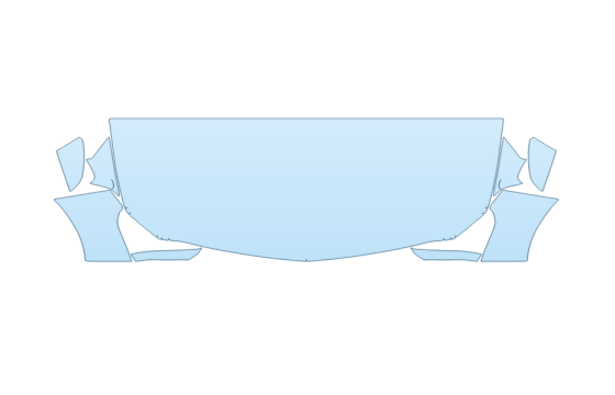 2027 CADILLAC CT5 V HOOD FENDERS MIRRORS 30 INCH STRAIGHT (WRAPPED EDGES) PPF kit 2027 CADILLAC CT5 V HOOD FENDERS MIRRORS 30 INCH STRAIGHT (WRAPPED EDGES) paint protection film kit
