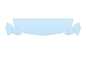 2027 CADILLAC CT4 SPORT HOOD FENDERS MIRRORS 24 INCH STRAIGHT (WRAPPED EDGES)