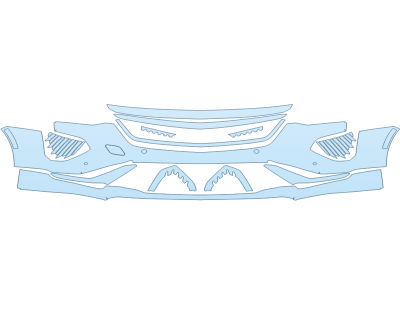 2025 CADILLAC CT4 V BUMPER W SENSORS PPF kit 2025 CADILLAC CT4 V BUMPER W SENSORS paint protection film kit