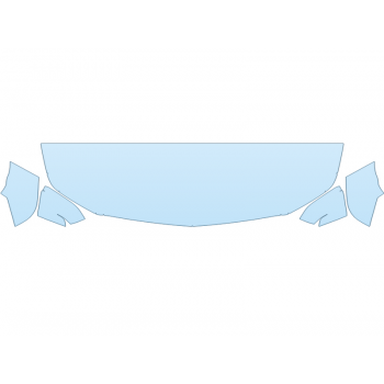 2025 CADILLAC CT4 V HOOD FENDERS MIRRORS 24 INCH STRAIGHT (WRAPPED EDGES) paint protection film kit