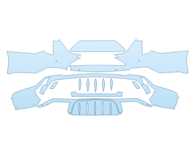 2025 CADILLAC CT4-V BLACKWING REAR BUMPER W SENSORS PPF kit 2025 CADILLAC CT4-V BLACKWING REAR BUMPER W SENSORS paint protection film kit
