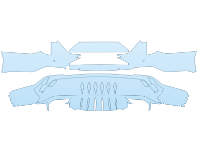 2025 CADILLAC CT4-V BLACKWING REAR BUMPER W SENSORS CARBON PACKAGE PPF kit 2025 CADILLAC CT4-V BLACKWING REAR BUMPER W SENSORS CARBON PACKAGE paint protection film kit