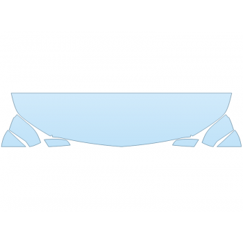 2025 CADILLAC CT4-V BLACKWING HOOD FENDERS MIRRORS 18 INCH STRAIGHT (WRAPPED EDGES) paint protection film kit