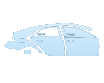 2025 CADILLAC CT4-V BLACKWING PASSENGER SIDE PPF kit 2025 CADILLAC CT4-V BLACKWING PASSENGER SIDE paint protection film kit