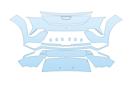 2027 CADILLAC ESCALADE IQ LUXURY BUMPER paint protection film kit