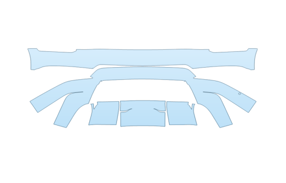 2027 CADILLAC ESCALADE IQ PREMIUM LUXURY REAR BUMPER paint protection film kit