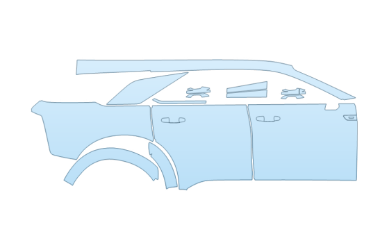 2027 CADILLAC ESCALADE IQ PREMIUM LUXURY 60 INCH FULL PASSENGER SIDE paint protection film kit