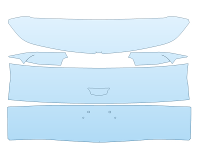 2025 CADILLAC ESCALADE IQ PREMIUM LUXURY FULL TAILGATE KIT NO BADGES paint protection film kit