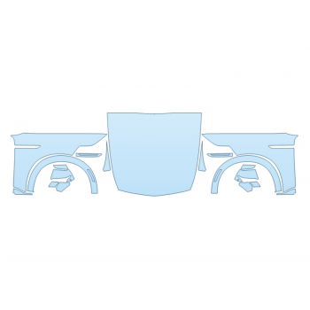 2025 CADILLAC ESCALADE IQ PREMIUM LUXURY HOOD FENDERS MIRRORS FULL (WRAPPED EDGES) SEAMED paint protection film kit