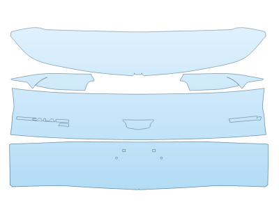 2025 CADILLAC ESCALADE IQ SPORT FULL TAILGATE KIT W BADGES paint protection film kit