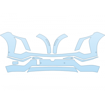 2026 CADILLAC VISTIQ SPORT BUMPER W SENSORS PPF kit 2026 CADILLAC VISTIQ SPORT BUMPER W SENSORS paint protection film kit