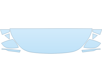 2026 AUDI A6 BASE HOOD FENDERS MIRRORS 18 INCH STRAIGHT (WRAPPED EDGES) paint protection film kit