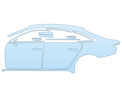 2026 AUDI A6 BASE FULL DRIVER SIDE W/S LINE PKG paint protection film kit