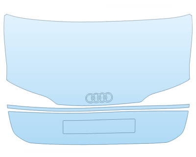 2026 AUDI A6 BASE FULL TRUNK NO EMBLEMS paint protection film kit