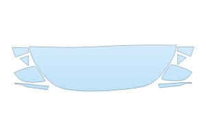 2026 AUDI A6 PREMIUM HOOD FENDERS MIRRORS 18 INCH STRAIGHT (WRAPPED EDGES)