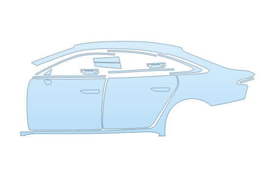 2026 AUDI A6 PREMIUM FULL DRIVER SIDE W/S LINE PKG PPF kit 2026 AUDI A6 PREMIUM FULL DRIVER SIDE W/S LINE PKG paint protection film kit