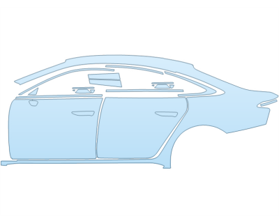 2026 AUDI A6 PRESTIGE FULL DRIVER SIDE W/S LINE PKG paint protection film kit