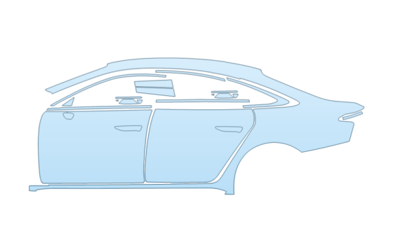 2026 AUDI A6 PRESTIGE FULL DRIVER SIDE W/S LINE PKG PPF kit 2026 AUDI A6 PRESTIGE FULL DRIVER SIDE W/S LINE PKG paint protection film kit