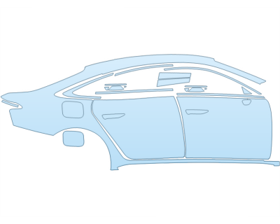 2026 AUDI A6 TECHNIK FULL PASSENGER SIDE W/S LINE PKG paint protection film kit