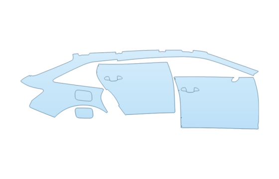 2027 AUDI A6 ALLROAD PREMIUM PLUS FULL PASSENGER SIDE paint protection film kit