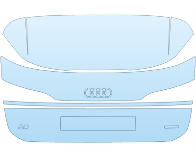 2026 AUDI A6 AVANT BASE FULL REAR HATCH W/EMBLEMS PPF kit 2026 AUDI A6 AVANT BASE FULL REAR HATCH W/EMBLEMS paint protection film kit