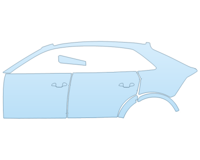 2026 AUDI RSQ8 PERFORMANCE DRIVER SIDE W/ ROOF RACKS paint protection film kit