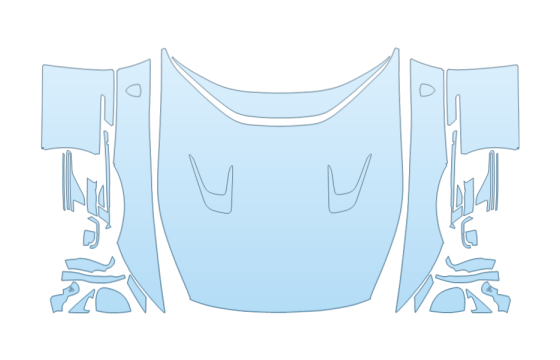 2027 FERRARI 12CILINDRI SPYDER HOOD FENDERS MIRRORS FULL (WRAPPED EDGES) paint protection film kit