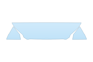 2027 FORD E-TRANSIT BASE HOOD FENDERS MIRRORS 18 INCH STRAIGHT (WRAPPED EDGES)