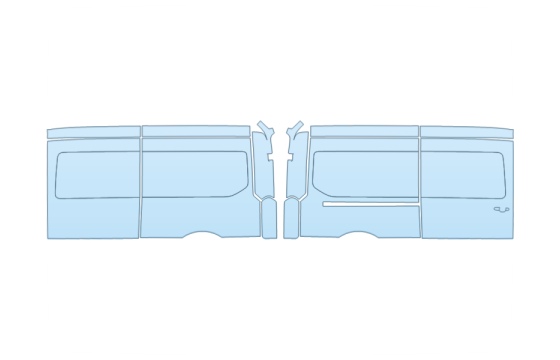 2027 FORD E-TRANSIT BASE FULL SIDE DOORS paint protection film kit