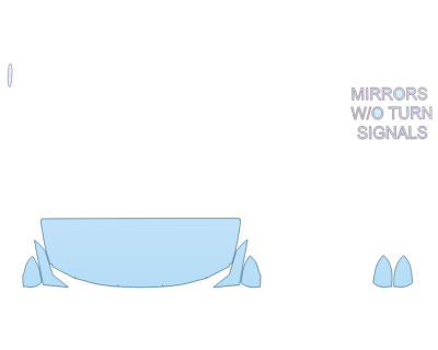 2026 HYUNDAI ELANTRA HYBRID BLUE HOOD FENDERS MIRRORS 24 INCH STRAIGHT (WRAPPED EDGES) paint protection film kit