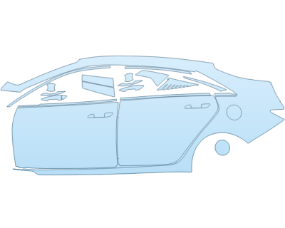 2026 HYUNDAI ELANTRA HYBRID BLUE DRIVER SIDE paint protection film kit