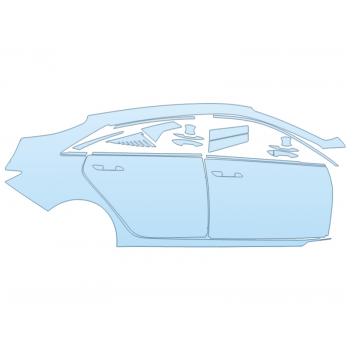 2026 HYUNDAI ELANTRA HYBRID BLUE PASSENGER SIDE PPF kit 2026 HYUNDAI ELANTRA HYBRID BLUE PASSENGER SIDE paint protection film kit